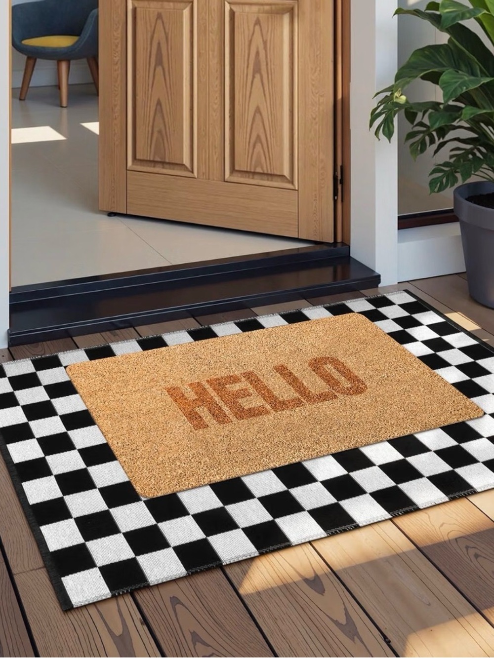 Checkerboard Rug, 2x3 Ft - Picture 8 of 9